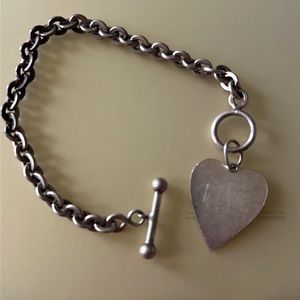 Silver Heart bracelet 7.5 inches in length